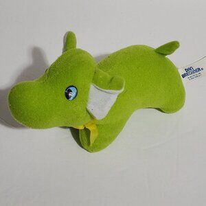 Dan Brechner Lime Green Yellow Ribbon Bow Plush Stuffed Animal 6"